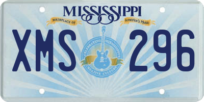 MS license plate XMS296