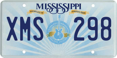 MS license plate XMS298