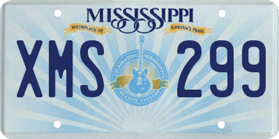 MS license plate XMS299