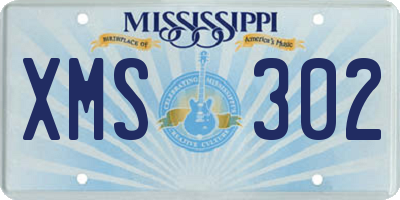 MS license plate XMS302