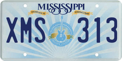 MS license plate XMS313