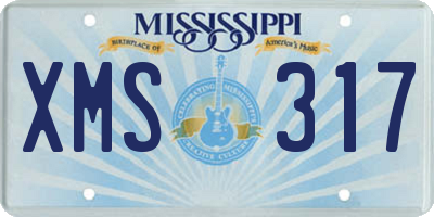 MS license plate XMS317