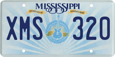 MS license plate XMS320