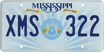 MS license plate XMS322