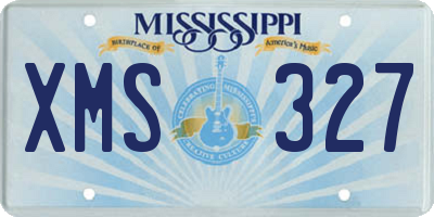 MS license plate XMS327
