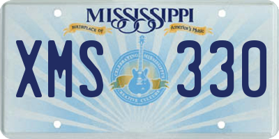 MS license plate XMS330