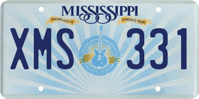 MS license plate XMS331