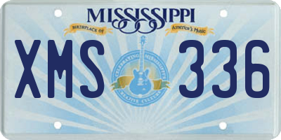 MS license plate XMS336