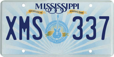 MS license plate XMS337
