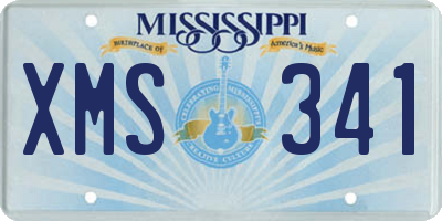 MS license plate XMS341