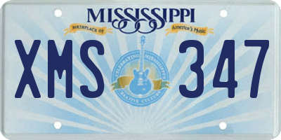 MS license plate XMS347
