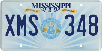 MS license plate XMS348