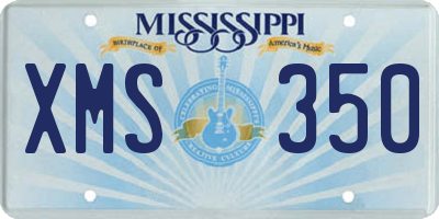 MS license plate XMS350