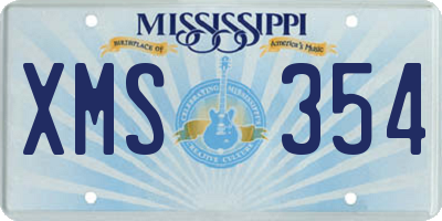 MS license plate XMS354