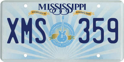 MS license plate XMS359