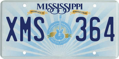 MS license plate XMS364