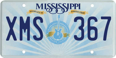 MS license plate XMS367