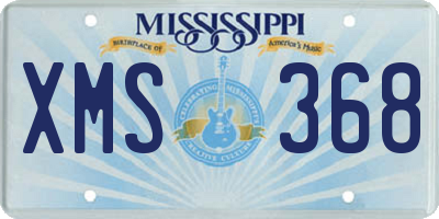 MS license plate XMS368