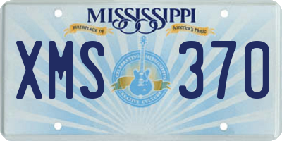 MS license plate XMS370