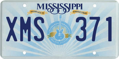 MS license plate XMS371