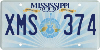 MS license plate XMS374