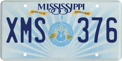 MS license plate XMS376