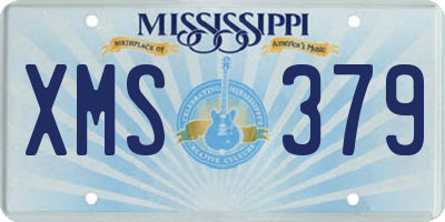 MS license plate XMS379