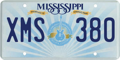 MS license plate XMS380