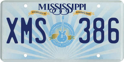 MS license plate XMS386
