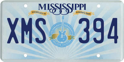 MS license plate XMS394