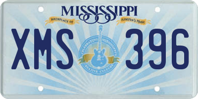 MS license plate XMS396