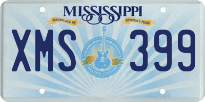MS license plate XMS399