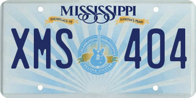 MS license plate XMS404