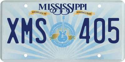MS license plate XMS405