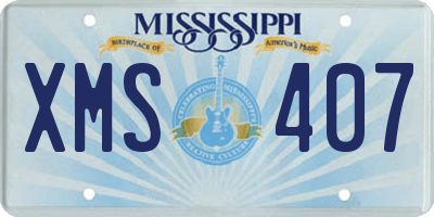 MS license plate XMS407