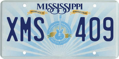 MS license plate XMS409
