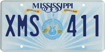 MS license plate XMS411
