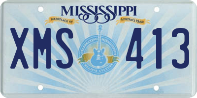 MS license plate XMS413