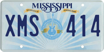 MS license plate XMS414