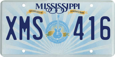 MS license plate XMS416