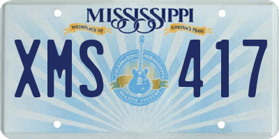 MS license plate XMS417