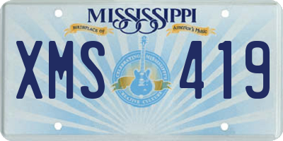 MS license plate XMS419