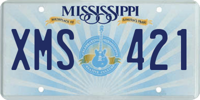 MS license plate XMS421