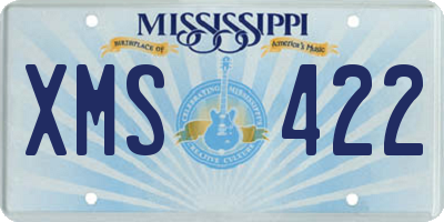 MS license plate XMS422