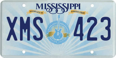 MS license plate XMS423