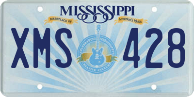 MS license plate XMS428