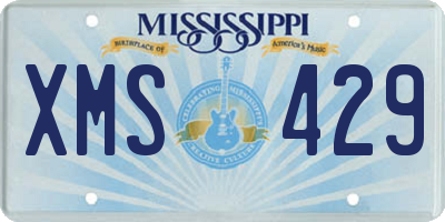 MS license plate XMS429