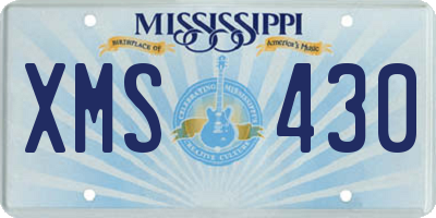 MS license plate XMS430