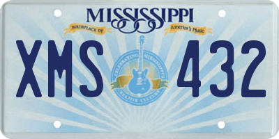 MS license plate XMS432