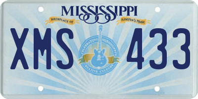 MS license plate XMS433